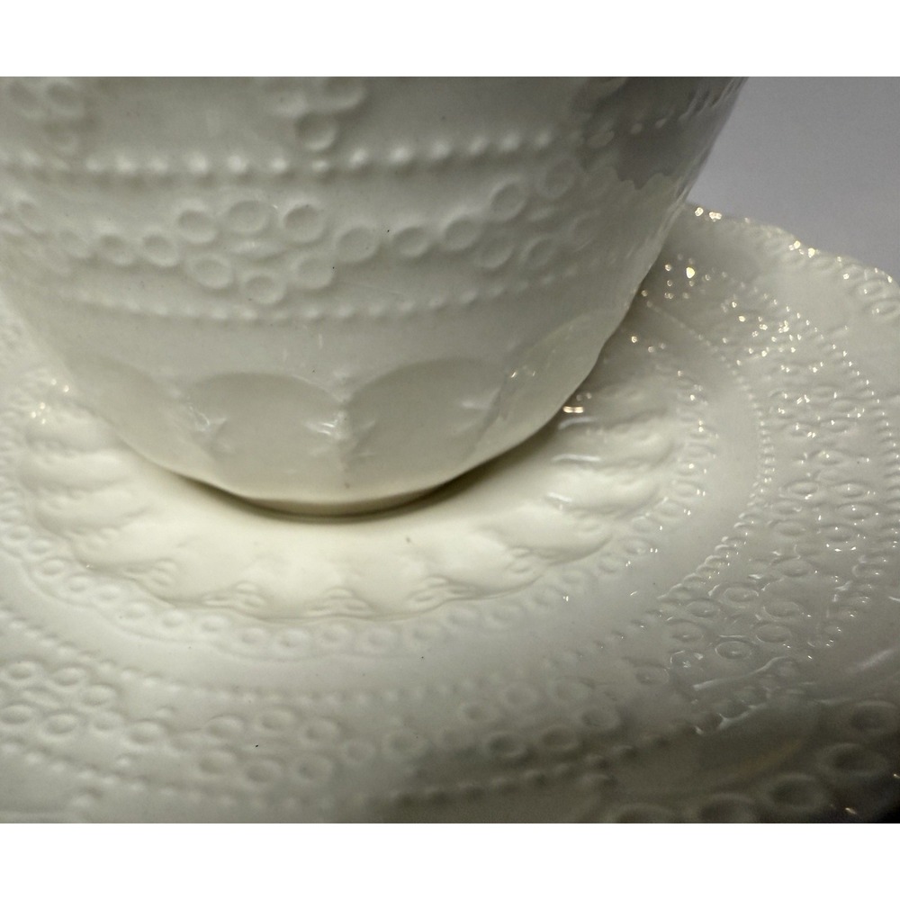 Spode's Jewel Copeland 8‑Pc Tea Cup & Saucer Set England Vintage Embossed - Picture 3 of 6